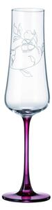 BOHEMIA IDUNA RED FOOT SKLENICE NA ŠAMPAŇSKÉ 250ML SADA 6 KS
