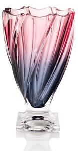 BOHEMIA PONTI SMOKE PINK VÁZA NA NOZE 330MM