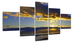 Západ slunce na moři - obraz na zeď (125x70cm)
