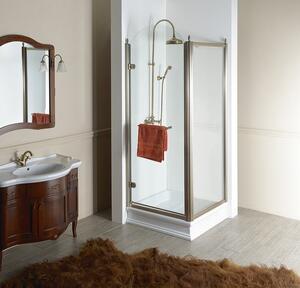 Gelco ANTIQUE sprchové dveře otočné, 800mm, levé, ČIRÉ sklo, bronz