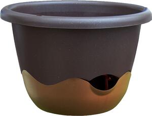 Květináč MARETA 30 závěsný, čokoláda+bronz