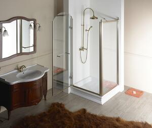Gelco ANTIQUE sprchové dveře otočné, 800mm, levé, ČIRÉ sklo, bronz