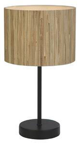 Stolní lampa Meadow, hnědá, černá, přírodní vlákno, ocel