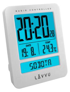 LAVVU Digitální budík řízený rádiovým signálem Duo White s češtinou LAR0020