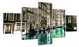 Obraz ulice Amsterdamu (125x70cm)