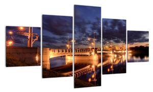Obraz osvětleného mostu (125x70cm)