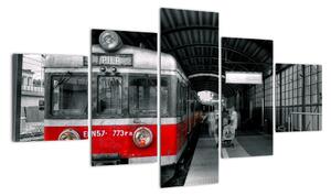 Historický vlak - obraz na stěnu (125x70cm)