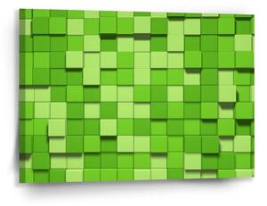 Sablio Obraz Green Blocks 3D - 90x60 cm