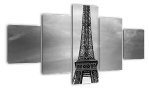 Trabant u Eiffelovy věže - obraz na stěnu (125x70cm)