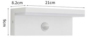 Brilagi -LED Venkovní nástěnné svítidlo se senzorem TESSI LED/10W/230V bílá IP54