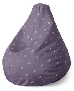 Sablio Sedací vak Pear Bílé čtverce - 70 x 95 x 15 cm