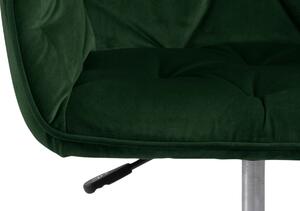 Scandi Tmavě zelená sametová konferenční židle Norman