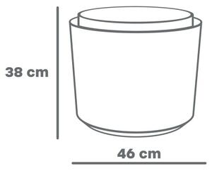 Plastia Samozavlažovací velkoobjemová nádoba Berberis 46 bílá-zelená