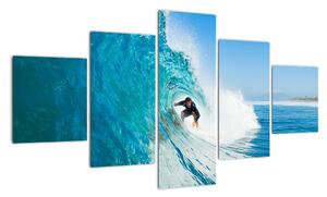 Surfař na vlně - moderní obraz (125x70cm)