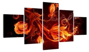 Abstraktní oheň - obraz (125x70cm)
