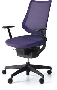 Kokuyo Japonská aktivní židle - Kokuyo ING GLIDER 360° černá kostra - fialová