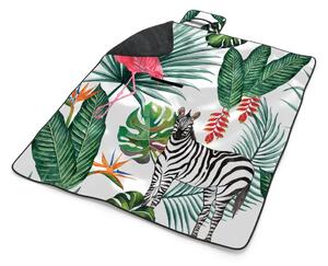Sablio Plážová deka Zebra a plameňák: 200x140 cm