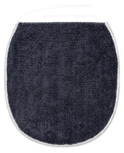 LIVARNO home Sada koupelnových předložek, 3dílná (koberec s výřetem na WC, navy modrá) (100369959005)