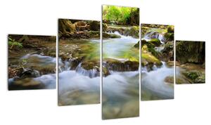 Řeka v lese - obraz (125x70cm)