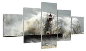 Maják na moři - obraz (125x70cm)
