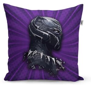 Sablio Polštář BLACK PANTHER z profilu Fialový - 40x40 cm