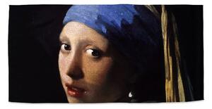 Sablio Ručník Dívka s perlou - Johannes Vermeer - 30x50 cm
