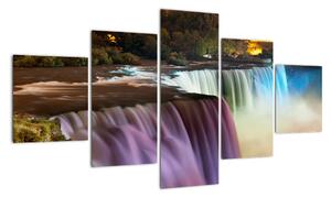 Abstraktní vodopády - obraz (125x70cm)