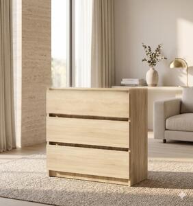 Kompaktní komoda RICO 3S – íka 60 cm | Povrchová úprava Sonoma Oak | Komoda se 3 zásuvkami | Píborník do chodby, lonice a kanceláe