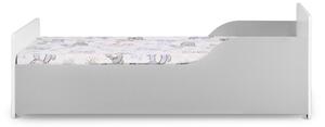 Dětská postel PABIS, 80x160, bílá/šedá + matrace + rošt