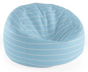 Sablio Sedací vak Cocoon Bílé linky na modré - 75 x 45 x 35 cm