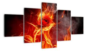 Obraz abstraktního ohně (125x70cm)