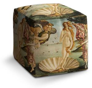 Sablio Taburet Cube Zrození Venuše - Sandro Botticelli - 40x40x40 cm
