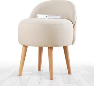 Hanah Home Designový taburet CORVILE krémový