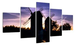 Větrné mlýny - obraz (125x70cm)