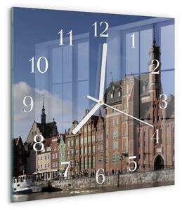 Skleněné hodiny Gdaňsk zskb-30x30-00081809