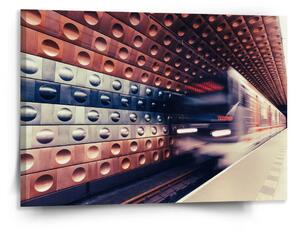 Sablio Obraz Metro v barevné stanici - 150x110 cm