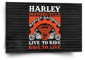 Sablio Obraz Harley-Davidson Live to ride, ride to live - 120x80 cm