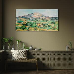 Obraz na skle Obraz na skle Malování hory přírody