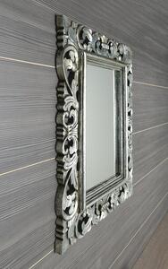 SAPHO SAMBLUNG retro zrcadlo ve vyřezávaném rámu 40x70cm, stříbrná IN109