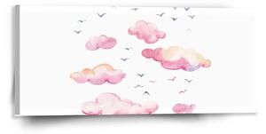 Sablio Obraz Růžové mraky - 110x50 cm