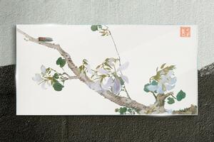 Obraz na skle Obraz na skle Hmyz a květiny Ju Lian