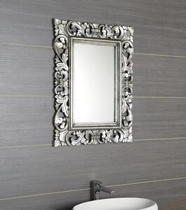 SAPHO SAMBLUNG retro zrcadlo ve vyřezávaném rámu 40x70cm, stříbrná IN109
