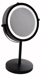 Erga Kimi, zvětšovací kosmetické zrcadlo s LED podsvícením 210x320 mm, černá matná, ERG-YKA-CH.KIMI-BLK