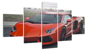 Obraz červeného Lamborghini (125x70cm)