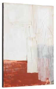 Bílo červený abstraktní obraz Kave Home Yulissa 70 x 50 cm