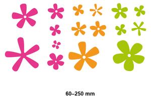 Barevné květy - samolepka na zeď