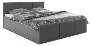 Čalouněná postel SANTOS, 120x200, grafit/trinity 15 - šedá + kovový rošt + matrace