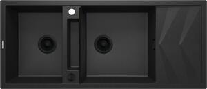 Deante Magnetic granitový dřez 116x50 cm šedá/grafitová/onyx ZRM_G213