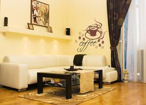 Coffee lounge - samolepka na zeď
