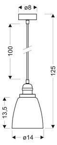 Lustr na lanku VOICE 1xE27/40W/230V